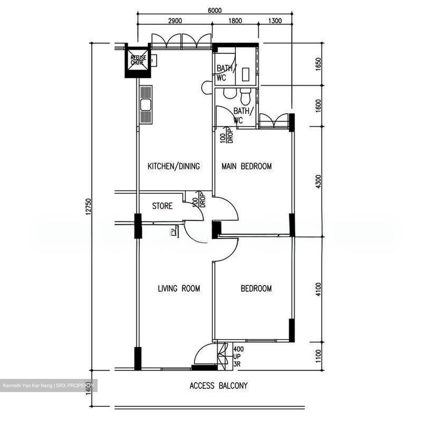 Blk 103 Eunos Vista (Bedok), HDB 3 Rooms #605453091